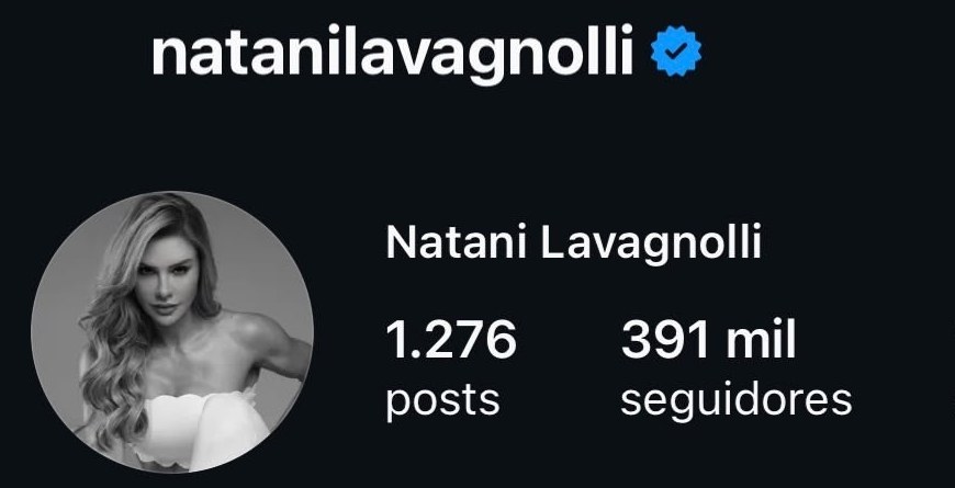 Perfil do Instagram de Natani Lavagnolli